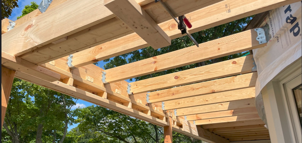 Image of porch roof build completed by WPM